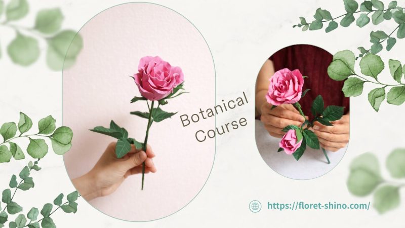 大阪堺のFLORET-Shino教室でシリコンモールドを使い制作したクレイフラワー生徒様作品